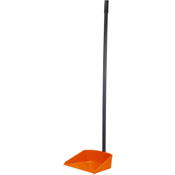Совок «Ленивка» с высокой ручкой цвет оранжевый совок xозяйственный металлический с вертикальной ручкой