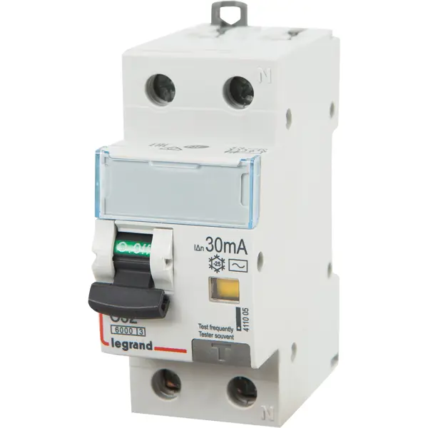 Автоматический выключатель дифференциального тока Legrand DX3 1P N C32 A 30 мА 6 кА AC 411005