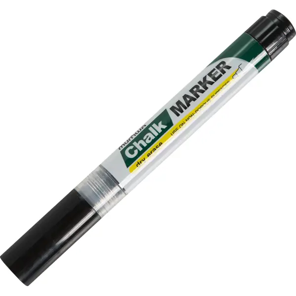 Маркер меловой Munhwa, черный 3 мм скетчбук для маркеров sketchmarker marker line 14 8х21 см 16 л 160 г мягкая и твердая обложка разные цвета