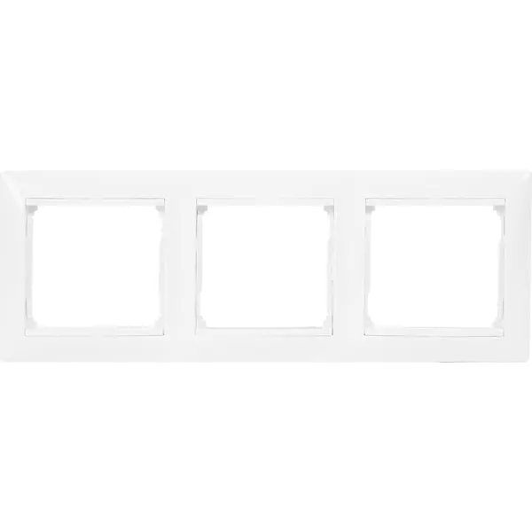 Рамка для розеток и выключателей Legrand Valena 3 поста, цвет белый сетевой фильтр ippon bk 132 для ибп 6 розеток 3м белый bk132 white