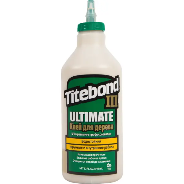 Клей Titebond III влагостойкий цвет кремовый 946 мл универсальный влагостойкий клей irfix