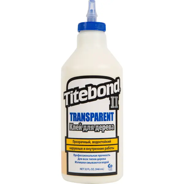 Клей столярный Titebond II влагостойкий прозрачный 946 мл универсальный влагостойкий клей irfix