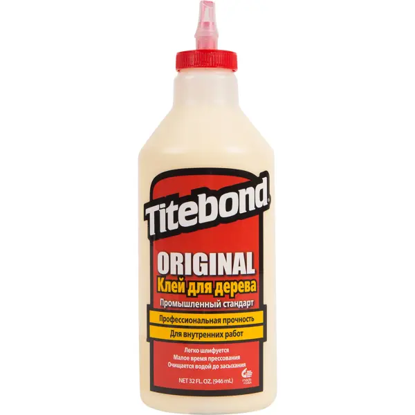 Клей столярный Titebond «Original» цвет кремовый 946 мл клей пва akfix d3 столярный 500 г