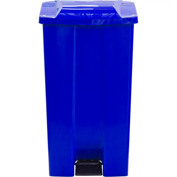 фото Бак садовый для мусора на колесиках с педалью 110 л цвет синий idea