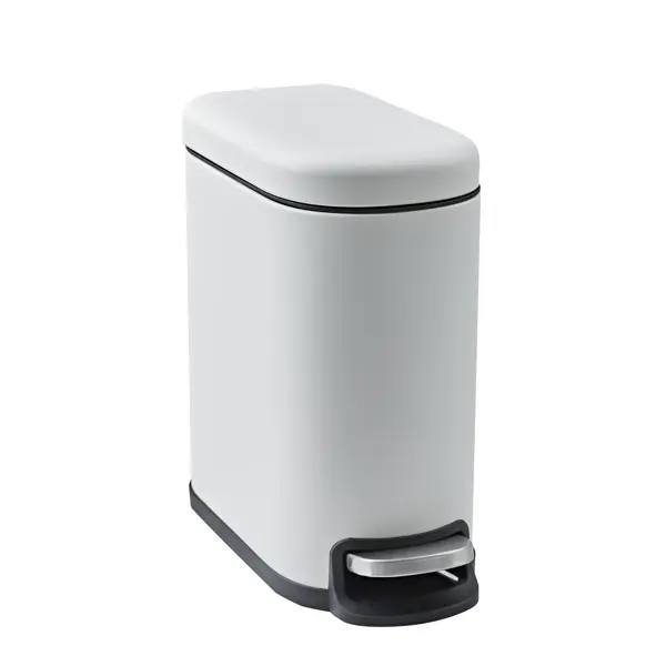 Контейнер для мусора Sensea Remix Slim 5 л цвет белый ведро контейнер для мусора лайма