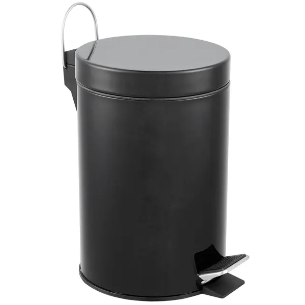 Контейнер для мусора Sensea Urban 3 л цвет чёрный полка для ванной lemer like трехъярусная прямая 20x20x52 см металл чёрный