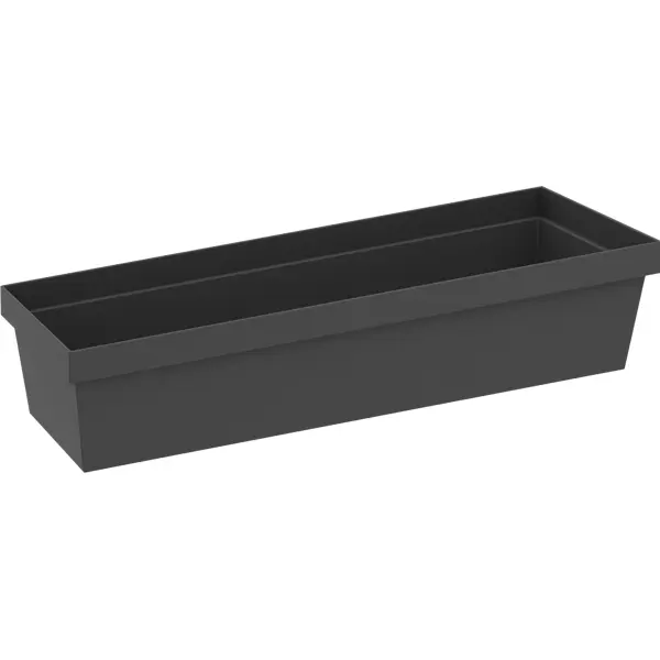 Контейнер для хранения Delinia ID 10x30x6.7 см пластик цвет чёрный контейнер для хранения зелени 26 см comfort