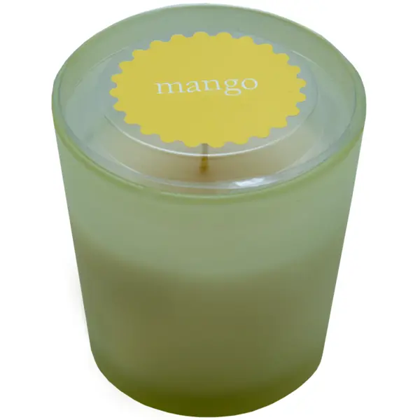 фото Свеча ароматическая «манго» 8х9 см конус цвет желтый без бренда