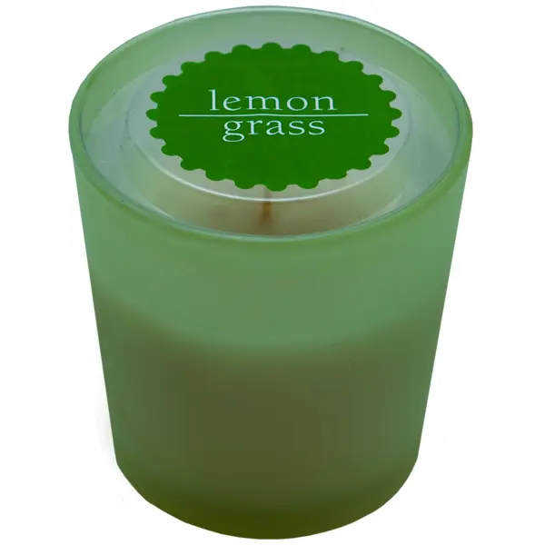 фото Свеча ароматическая «лемонграсс» 8х9 см конус цвет салатовый без бренда