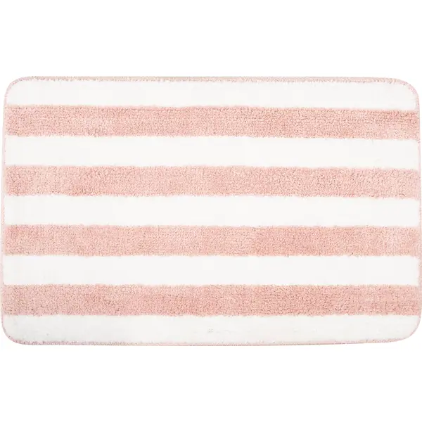 фото Коврик для ванной комнаты passo 45x70 см цвет розовый/белый без бренда
