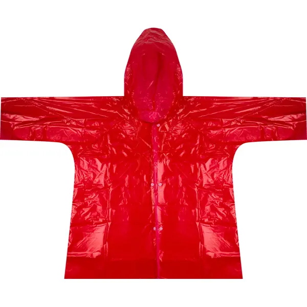 Плащ-дождевик детский ГП6-3-К цвет красный 6-8 лет для одежды детский
