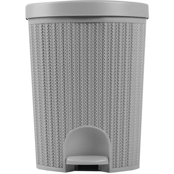 Контейнер для мусора Idea Вязание 18 л цвет серый контейнер для мусора 2 х секционный 40 л серый