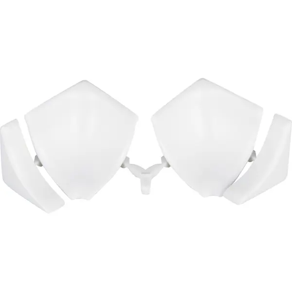 Набор комплектующих для галтели с мягкими краями Ideal цвет белый набор комплектующих ideal для бордюра на ванну