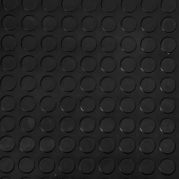 фото Ковровое покрытие «монетка» 1.2 м резина, на отрез, цвет чёрный без бренда