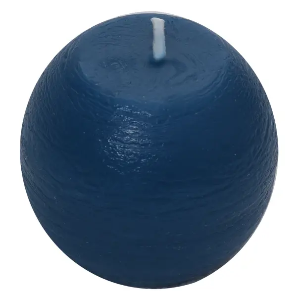 Свеча-шар «Рустик» 6 см цвет тёмно-синий свеча античная коническая h300 мм синий с серебром 2 шт