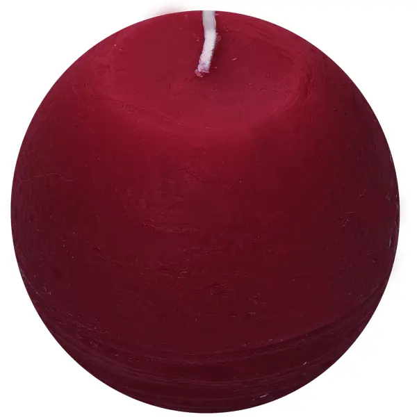 Свеча-шар «Рустик» 8 см цвет бордо свеча интерьерная столбик