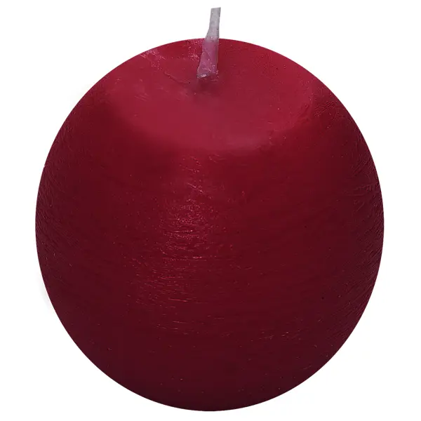 Свеча-шар «Рустик» 6 см цвет бордо свеча лицо дизайн 1 белая 10 см