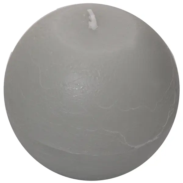 Свеча-шар «Рустик» 10 см цвет светло-серый свеча лицо дизайн 1 белая 10 см