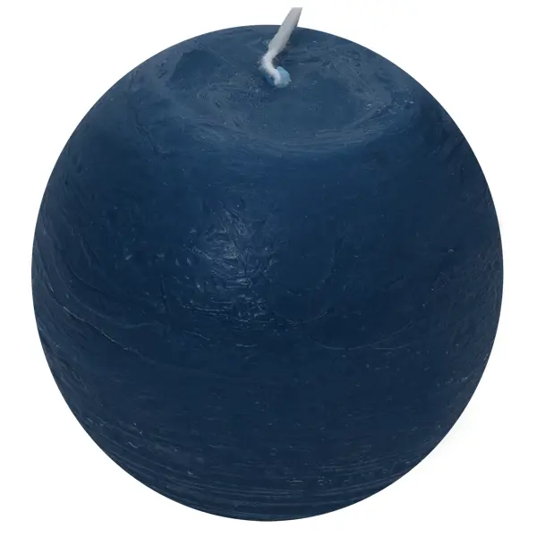 Свеча-шар «Рустик» 8 см цвет тёмно-синий свеча лицо дизайн 1 белая 10 см