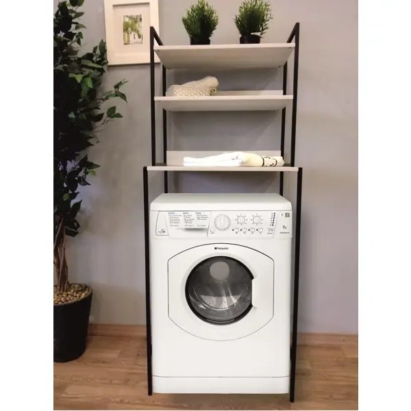 Стеллаж для хранения над стиральной машиной цвет чёрный в Москве – купить по низкой цене в интернет-магазине Леруа Мерлен