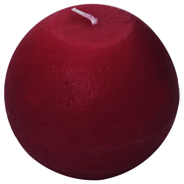 Свеча-шар «Рустик» 10 см цвет бордо свеча лицо дизайн 2 белая 8 см