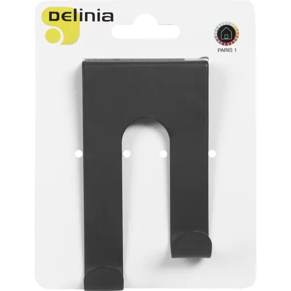 фото Крючок для фасада delinia neo 11x6x4.2 см сталь цвет чёрный