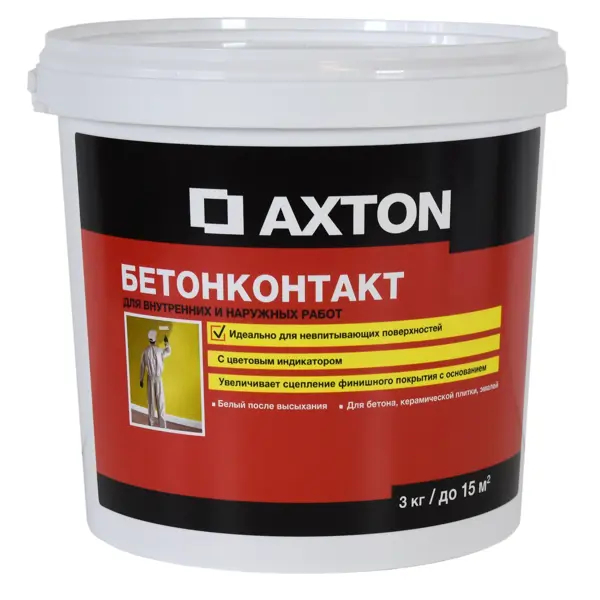 Бетонконтакт Axton 3 кг грунтовка plitonit бетонконтакт 1 5 кг