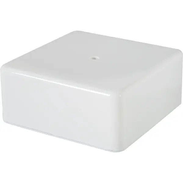 фото Распределительная коробка открытая iek 100×100×44 мм 2 ввода ip20 цвет белый
