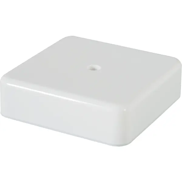 Распределительная коробка открытая IEK 75×75×20 мм 2 ввода IP20 цвет белый