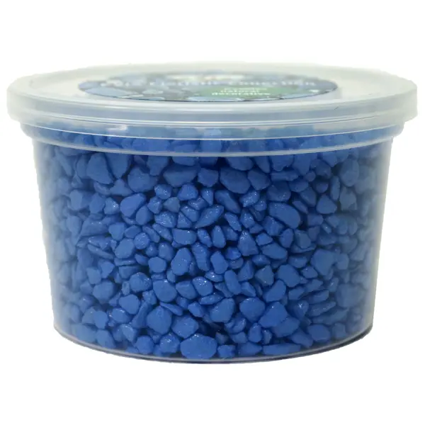 Грунт декоративный мелкий 2-4 мм 9x5.5 см голубой декоративный грунт эрклез хрусталь голубой 10 кг