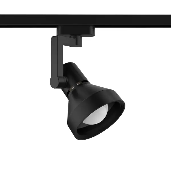 фото Трековый светильник gauss со сменной лампой e27 60 вт, 3 м², форма конус, цвет чёрный