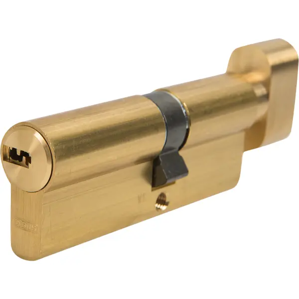 Цилиндр Abus KD6MM Z45/K35, 45x35 мм, ключ/вертушка, цвет золото ручка защелка punto 6026 pb e ключ фиксатор золото