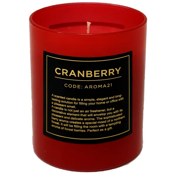 Свеча ароматическая Cranberry цвет красный foxanry новая мода серьги из кленового листа для женщин пары предотвращают аллергию модные элегантные украшения для вечеринок подарки