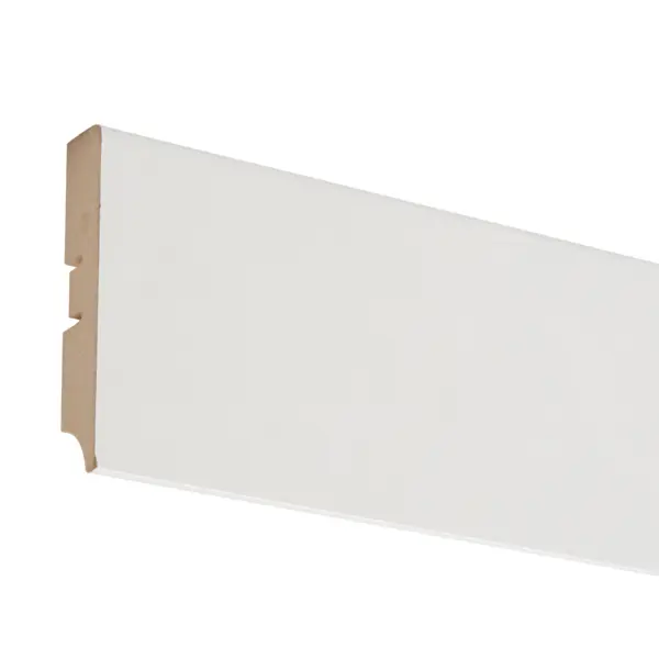 Плинтус напольный МДФ 8 см 2.4 м цвет белый саморез в ленте f sty 4 2х41мм желтопассированный дер дер для массивной доски