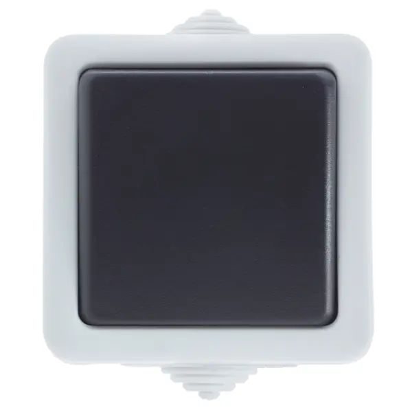 Выключатель накладной влагозащищенный LK Studio Aqua 1 клавиша IP54 цвет серый выключатель накладной electraline bironi ретро 2 положения коричневый