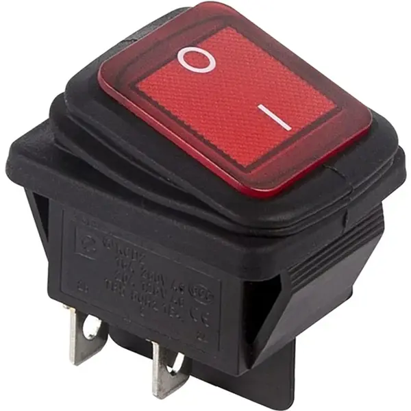 Выключатель Duwi RWB-507 с подсветкой IP44 выключатель кнопка duwi pbs 11в