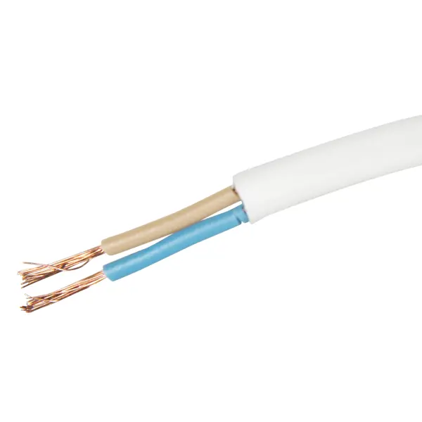 Провод Ореол ШВВП 2x0.5 мм 10 м ГОСТ цвет белый гибкий плоский провод шввп элпрокабель