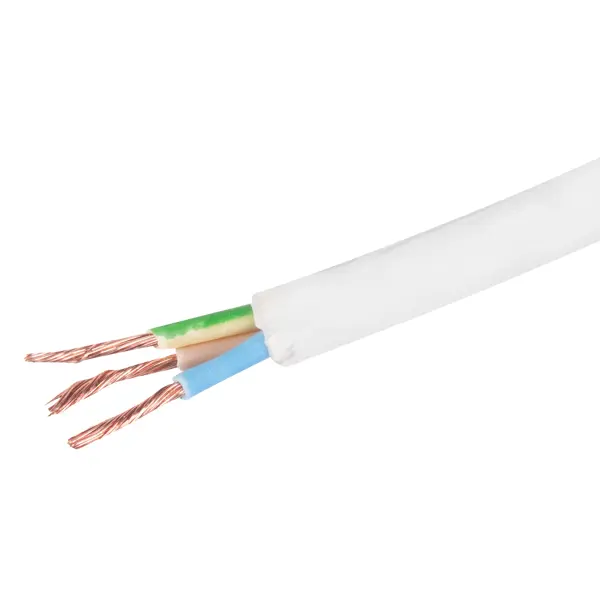 Провод Ореол ПВС 3x0.75 мм 10 м ГОСТ цвет белый кабель ореол nym 3x1 5 мм 100 м гост серый