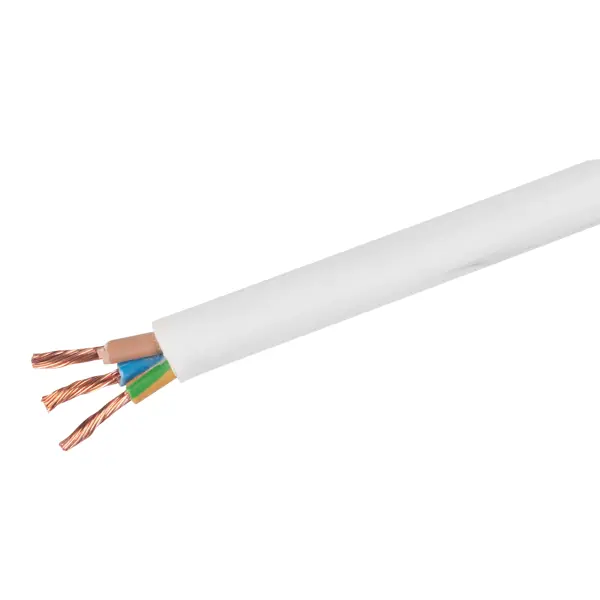Провод Ореол ПВС 3x4 мм 10 м ГОСТ цвет белый кабель ореол nym 3x2 5 мм 100 м гост серый