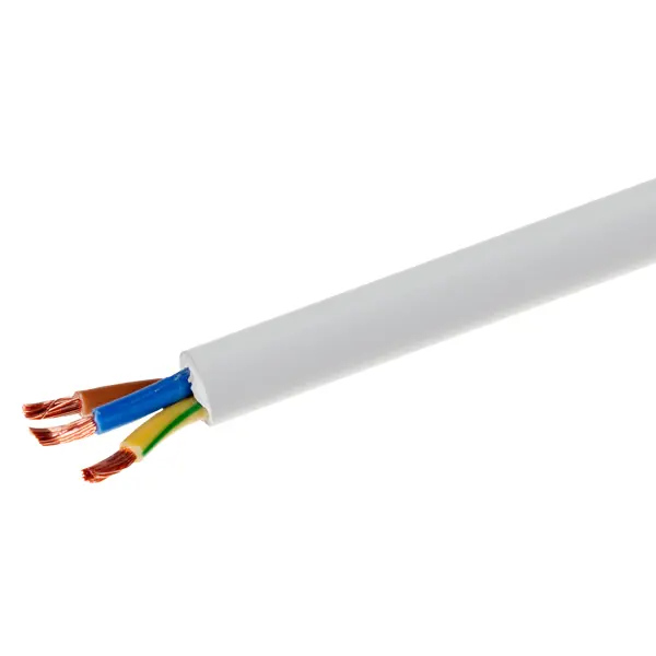 Провод Ореол ПВС 3x1.5 мм 10 м ГОСТ цвет белый кабель ореол пвс 2x1 5 мм 100 м гост белый