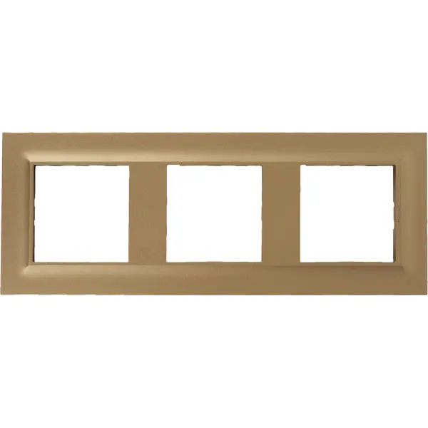 Рамка для розеток и выключателей Legrand Structura 3 поста, цвет золото