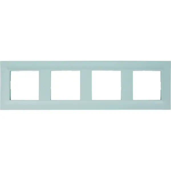 Рамка для розеток и выключателей Legrand Structura 4 поста, цвет голубой