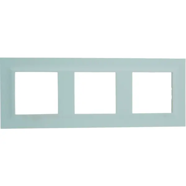 Рамка для розеток и выключателей Legrand Structura 3 поста, цвет голубой рамка для розеток и выключателей legrand etika 2 поста красный
