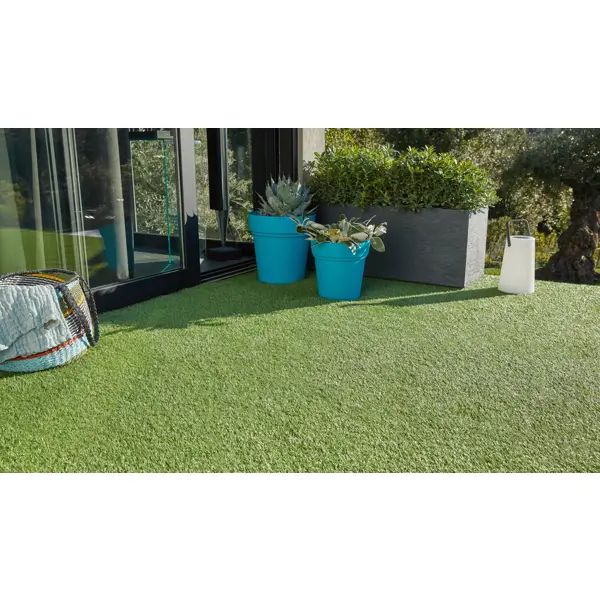 фото Искусственный газон «трава в рулоне» naterial толщина 20 мм 1x5 м (рулон) цвет зеленый