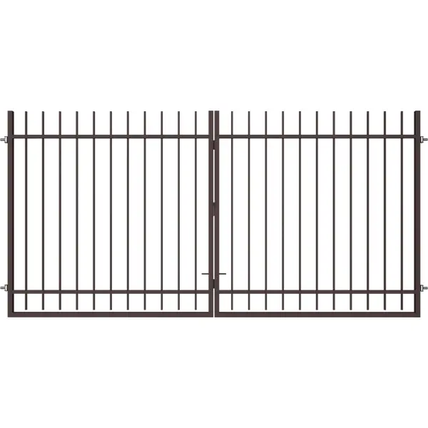 Ворота Триумф 4.0x1.75 м цвет коричневый ворота венера 3 6х1 9 м без штакетника