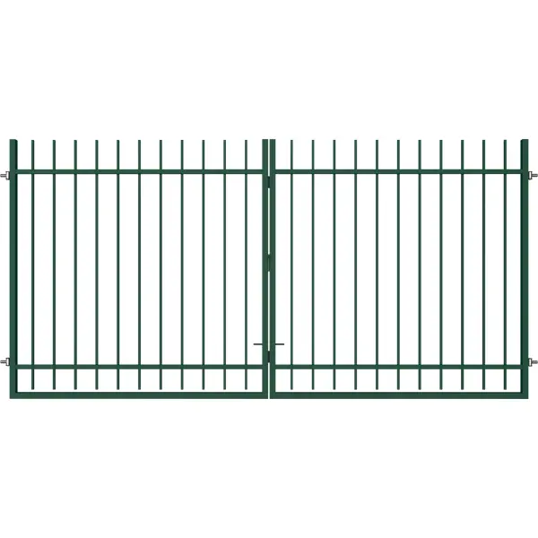 фото Ворота триумф 4.0x1.75 м цвет зеленый металлпроект