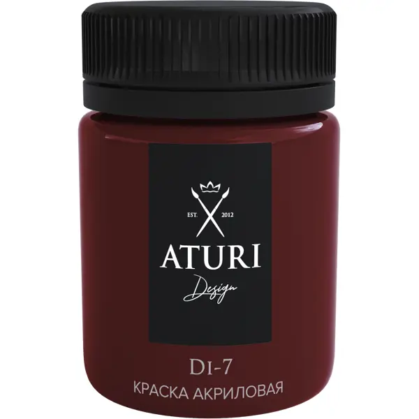 фото Краска акриловая aturi цвет классическая бургундия 60 г aturi design