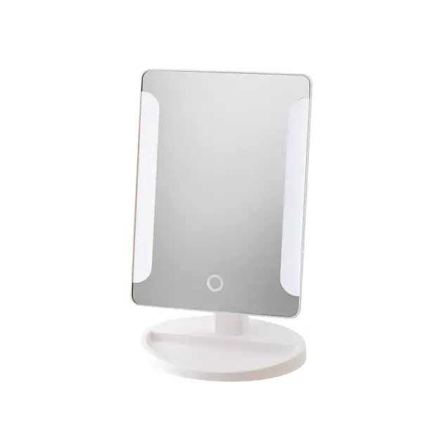 Зеркало настольное Swensa BSA-MR 22x16 см с подсветкой цвет белый зеркало косметическое настольное two dolfins увеличительное 17 см