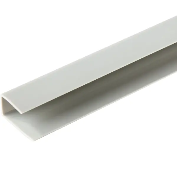 Профиль ПВХ старт/финиш Т8/10 мм серый 3 м комплект панелей мдф вайнскот 4 эмаль белый 920x153 мм 1 3 м²