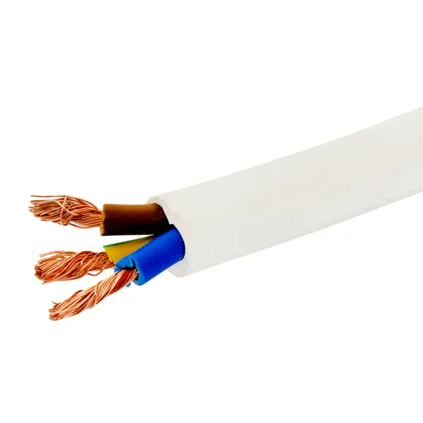 Провод Ореол ПВС 3x4 мм на отрез ГОСТ цвет белый провод шввп 2х0 75 мм² 5 м соединительный гост tdm electric sq0120 0002
